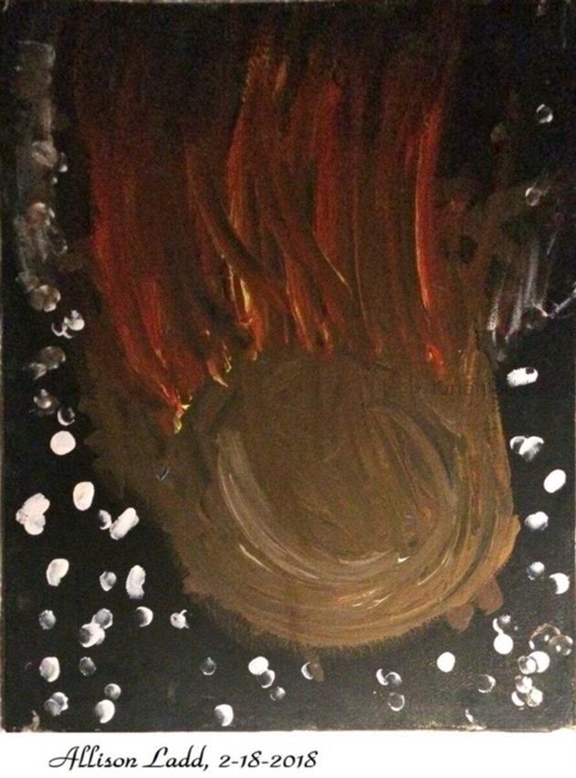 Allison Ladd 2 18 2018 Painting - This Is The Sky Falling....
This Is The Sky Falling.
