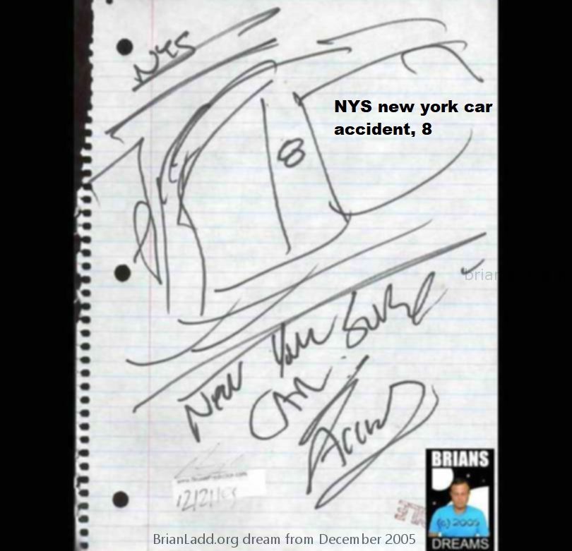 Dec 2005  Nys New York Car Accident, 8 - Dream Number 759 December 2005...
Nys New York Car Accident, 8 - Dream Number 759 December 2005
