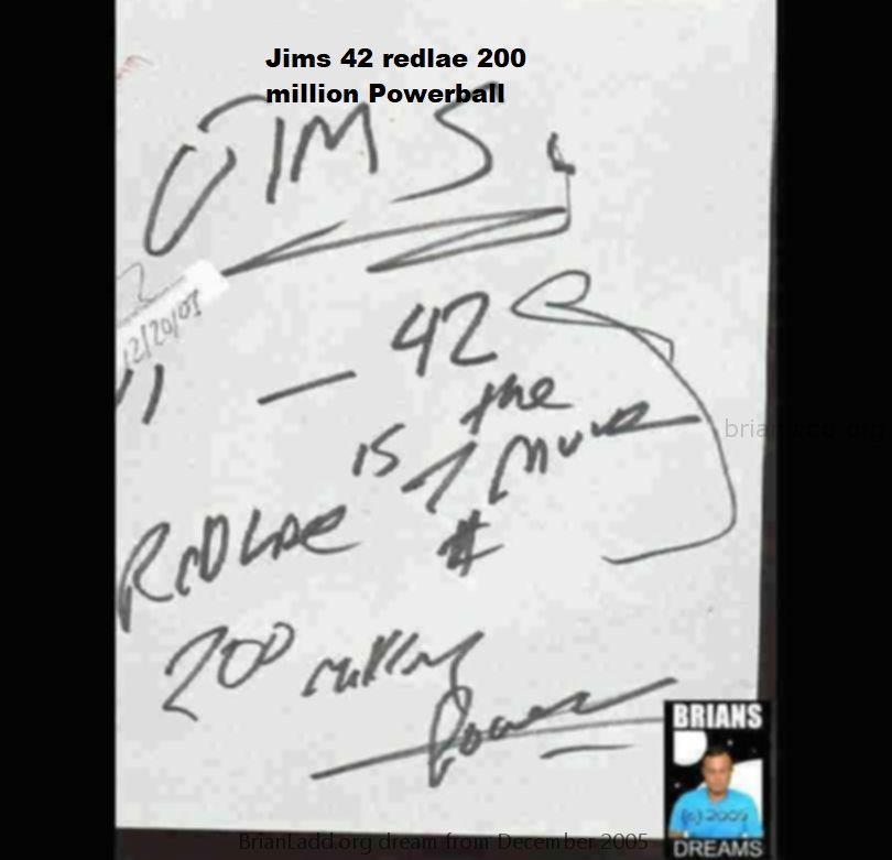 Dec 2005  Jim Wins  200 Million Powerball - Dream Number 760 December 2005...
Jim Wins  200 Million Powerball. - Dream Number 760 December 2005
