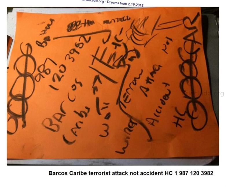 10018 19 February 2018 5 - Barcos Caribe Terrorist Attack, Not Accident Hc  - Dream Number 10018 19 February 2018 5...
Barcos Caribe Terrorist Attack, Not Accident Hc  - Dream Number 10018 19 February 2018 5
