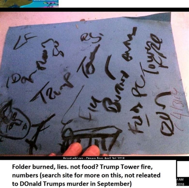 10223 3 April 2018 4 - Folder Burned, Lies. Not Food? Trump Tower Fire, Numbers (search Site For More On This, Not Relat...
Folder Burned, Lies. Not Food? Trump Tower Fire, Numbers (search Site For More On This, Not Related To Donald Trumps Murder In September) - Dream Number 10223 3 April 2018 4
