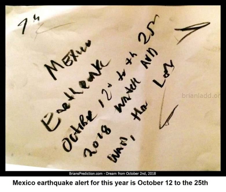 11138 6 October 2018 3 - Mexico Earthquake Alert For This Year Is October 12 To The 25th  - Dream Number 11138 6 October...
Mexico Earthquake Alert For This Year Is October 12 To The 25th  - Dream Number 11138 6 October 2018 3
