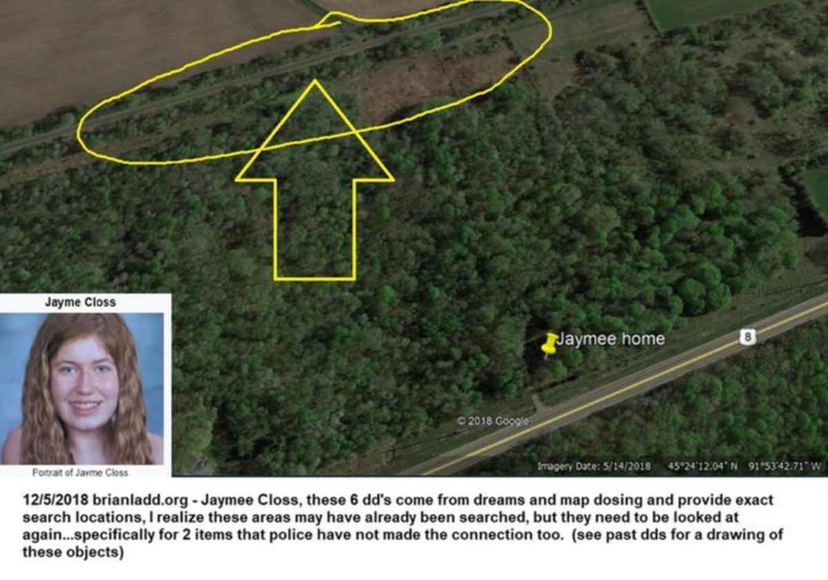 11415 5 December 2018 8 - 12/5/2018  - Jaymee Closs, These 6 Dd'S Come From Dreams And Map Dosing And Provide Exact...
12/5/2018  - Jaymee Closs, These 6 Dd'S Come From Dreams And Map Dosing And Provide Exact Search Locations, I Realize These Areas May Have Already Been Searched, But They Need To Be Looked At Again  Specifically For 2 Items That Police Have Not Made The Connection Too.  (see Past Dds For A Drawing Of These Objects)  Dream Number 11415 5 December 2018 8 Psychic Prediction
