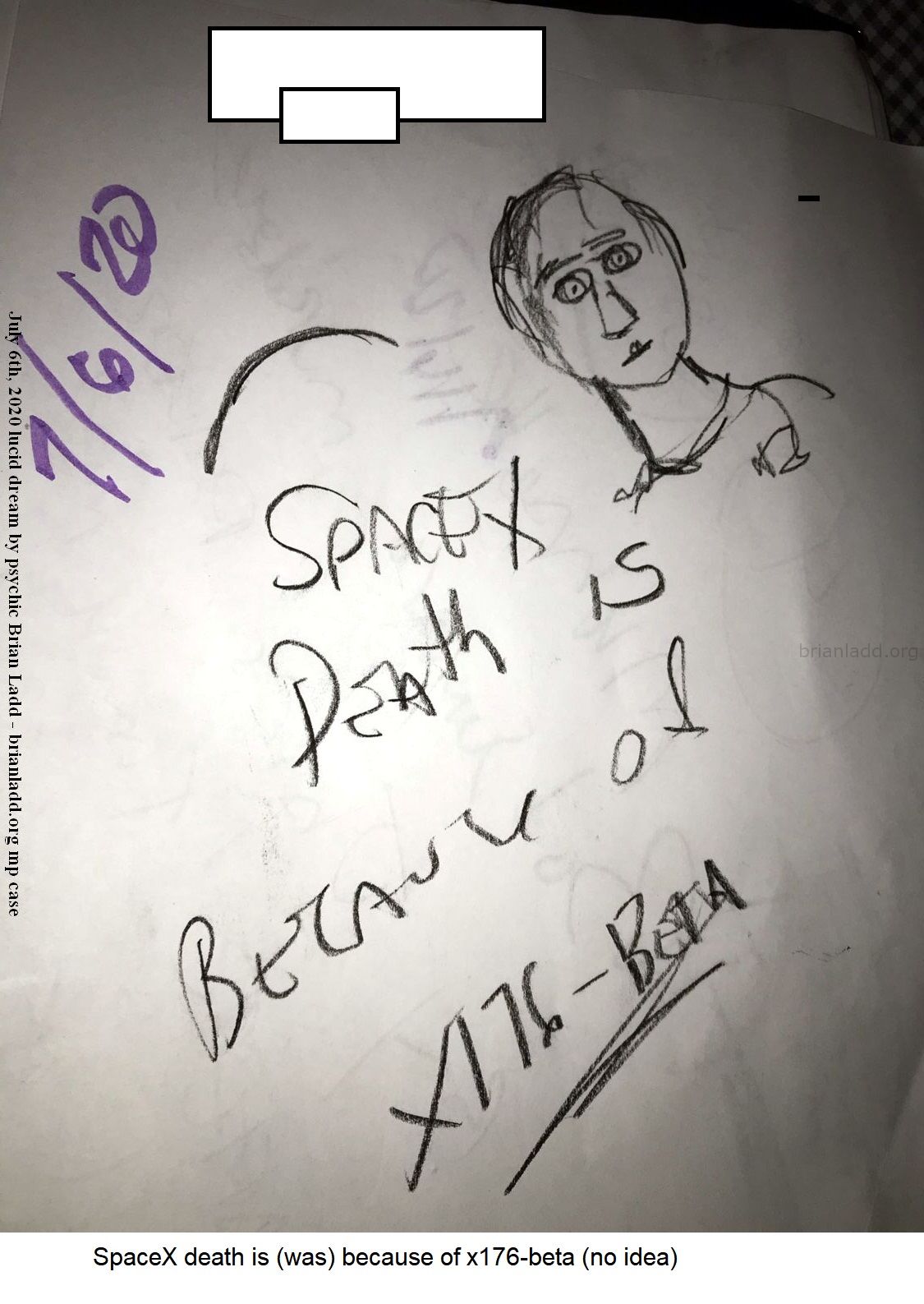13265 6 July 2020 2 - Spacex Death Is (was) Because Of X176-Beta (no Idea)...
Spacex Death Is (was) Because Of X176-Beta (no Idea)
