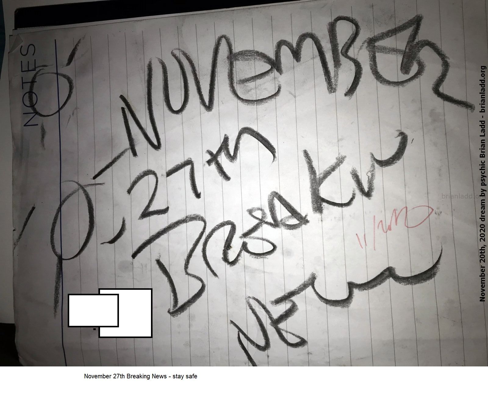 14071 20 November 2020 1 - November 27th Breaking News - Stay Safe....
November 27th Breaking News - Stay Safe.
