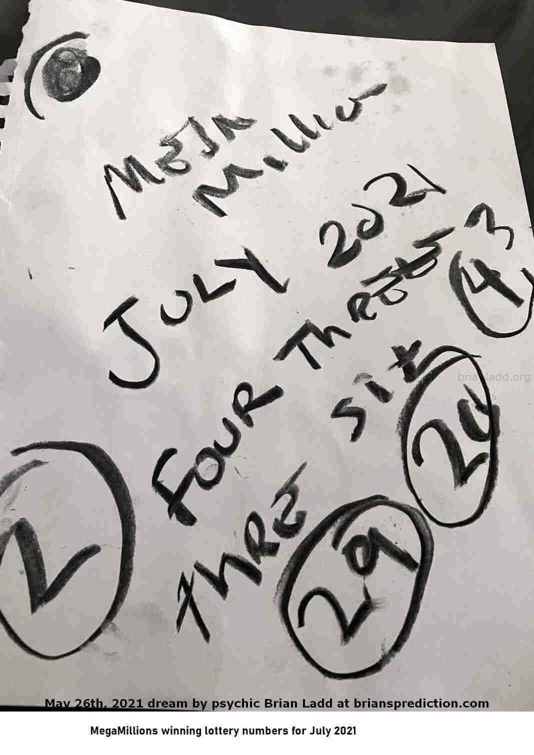 14932 26 May 2021 8 - MegaMillions winning lottery numbers for July 2021 .Want me to pick winning numbers for you? vis...
MegaMillions winning lottery numbers for July 2021 .Want me to pick winning numbers for you? visit  https://briansprediction.com/private-lottery.php  ( NEW!  Free lottery picks by mail, I will personally fill out your blank lottery sheet and mail it back to you for free, postage is included!  visit  https://briansprediction.com/picksbymail   )

