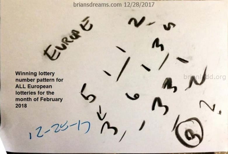 9776 28 December 2017 1 - Winning Lottery Number Pattern For All European Lotteries For The Month Of February 2018 - Dre...
Winning Lottery Number Pattern For All European Lotteries For The Month Of February 2018 - Dream Number 9776 28 December 2017 1  - Archive.Org @  http://Bit.Ly/2n64pmd
