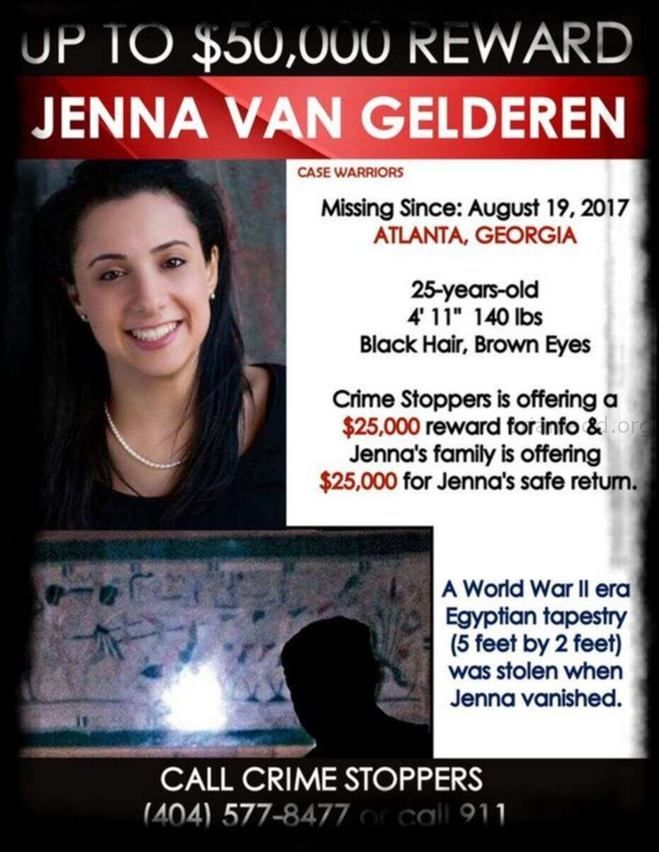 Jenna Van Gelderen Dw6Gby0Vqaaicsz Sychic Brian Ladd - In August Of 2017, 25-Year-Old Jenna Van Gelderen Was Housesittin...
In August Of 2017, 25-Year-Old Jenna Van Gelderen Was Housesitting/Petsitting For Her Parents In The Druid Hills Neighborhood Of Atlanta, Georgia While They Were Vacationing In Canada. Itâ€™S Believed That Jenna Vanished During The Early Morning Hours Of August 19th Shortly After Talking And Texting With A Friend. Jenna Had Plans To Meet A Friend At Her Parentsâ€™ Home Later In The Day On The 19th. But When The Friend Arrived, Jenna And Her Vehicle, A Dark Blue, 2010 Mazda 6 Sedan, Were Missing. When Jennaâ€™S Brother Will Arrived At The Home On The 19th To Check On His Sister, He Discovered The Door To The House Was Locked And The Tv And Lights Had Been Left On. Jenna Was Nowhere To Be Found. After 24 Hours Had Passed, And No One Had Heard From Jenna, Her Brother Reported Her Missing. On September 5th, The Police Located Jennaâ€™S Vehicle Parked Along Defoor Place Off Chattahoochee Avenue In Northwest Atlanta. A Witness Had Contacted The Police When She Recognized The Car On Her Way To The Gym After Seeing Information About The Case On Facebook. Jennaâ€™S Car Was Almost Out Of Gas, And Her Suitcase Was Found Inside. The Police Have Not Made Public The Condition Of The Car Or If Any Other Evidence Was Located Inside Or Around The Vehicle. Jennaâ€™S Father Has Mentioned To The Media That Police Reviewed Video Footage From A Camera Placed On A Recording Studio Near Where Jennaâ€™S Car Was Located. The Content Of The Footage Has Yet To Be Shared. Jenna Van Gelderen Photo Of Missing Person Jenna Van Gelderen Image Source: Help Find Jenna Van Gelderen Facebook Page  Jenna Is 4-Foot-11 (150 Cm), Weighs 140 Lbs (64 Kg), And Has Dark Brown Hair And Brown Eyes. She Also Has High-Functioning Autism.
