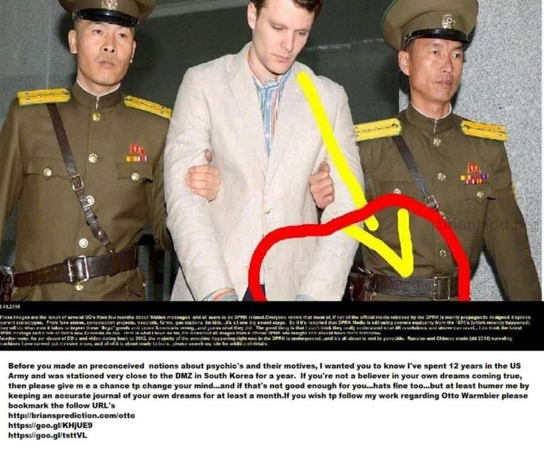 Otto Warmbier Hidden Messages 1 Brianladd Org 3 - These Images Are the Result of Several Dd's From Few Months About...
These Images Are the Result of Several Dd's From Few Months About 'hidden Messages' and All Seem to Be Dprk Related. Everyone Knows That Most of, if Not All the Official Media Released by the Dprk Is Mainly Propaganda Designed Disprove Current Stereotypes. From Fake Stores, Construction Projects, Hospitals, Farms, Gas Stations, Fat Kids...it's All One Big Sound Stage. So if It's Reported That Dprk Media Is Still Using Camera Equipment From the 1970's (Which Recently Happened), They Will Do Whatever It Takes to Import These 'illegal' Goods and Prove America Is Wrong...and Guess What They Did. The Good Thing Is That I Don't Think They Really Understand What 4k Resolutions and Above Can Revel... I Do Think the Latest Dprk Hostage and a Few of Kim's New Generals Do Too. Here Is What I Have So Far, I'm Download All Images From 6 Official Dprk Site Tonight and Should Have More Tomorrow. Another Note: as Per Dozen of Dd's and Video Dating Back to 2012, the Majority of the Atrocities Happening Right Now in the Dprk Is Underground ..and It's All About to End in Genocide. Russian and Chinese Made (Dd 2014) Tunneling Machines Have Carved Out Massive Areas, and All of It Is About Ready to Burn...please Search My Site for Additional Details. Brian
