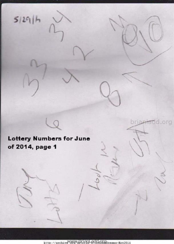 5662 May 29 2014 1 - Lottery Numbers for June of 2014, Page 1...
Lottery Numbers for June of 2014, Page 1
