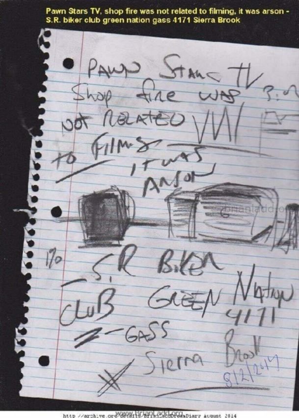 5756 August 2 2014 1 - Pawn Stars Tv, Shop Fire Was Not Related to Filming, It Was Arson - S.r. Biker Club Green Nation ...
Pawn Stars Tv, Shop Fire Was Not Related to Filming, It Was Arson - S.r. Biker Club Green Nation Gass 4171 Sierra Brook
