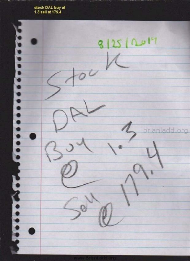 5830 August 25 2014 2 - Stock Dal Buy at 1.3 Sell at 179.4...
Stock Dal Buy at 1.3 Sell at 179.4
