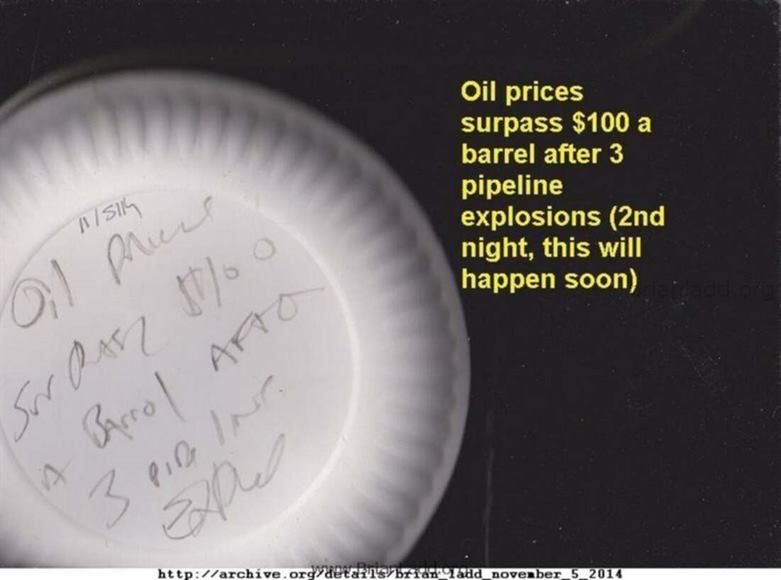 6035 5 November 2014 1 - Oil Prices Surpass $100 a Barrel After 3 Pipeline Explosions (2nd Night, This Will Happen Soon)...
Oil Prices Surpass $100 a Barrel After 3 Pipeline Explosions (2nd Night, This Will Happen Soon)
