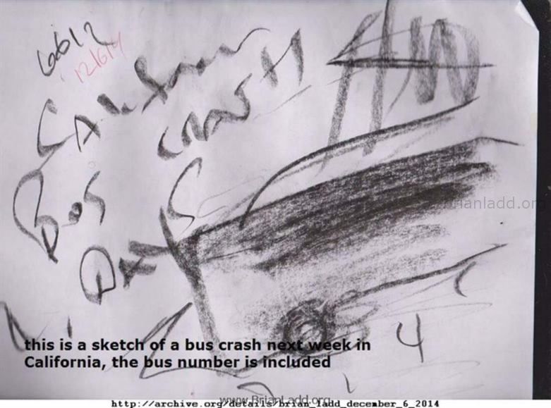 6146 6 December 2014 4 - This Is a Sketch of a Bus Crash Next Week in California, the Bus Number Is Included...
This Is a Sketch of a Bus Crash Next Week in California, the Bus Number Is Included
