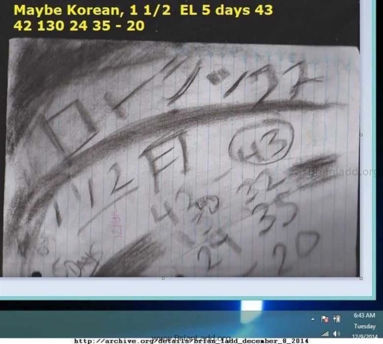 6152 8 December 2014 1 - Maybe Korean, 1 1/2 El 5 Days 43 42 130 24 35 - 20...
Maybe Korean, 1 1/2 El 5 Days 43 42 130 24 35 - 20
