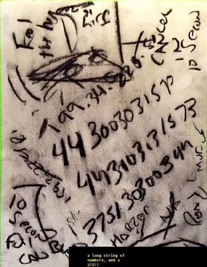 7188 6 May 2016 2 Ladd - A Long String of Numbers, and a Ufo??...
A Long String of Numbers, and a Ufo??
