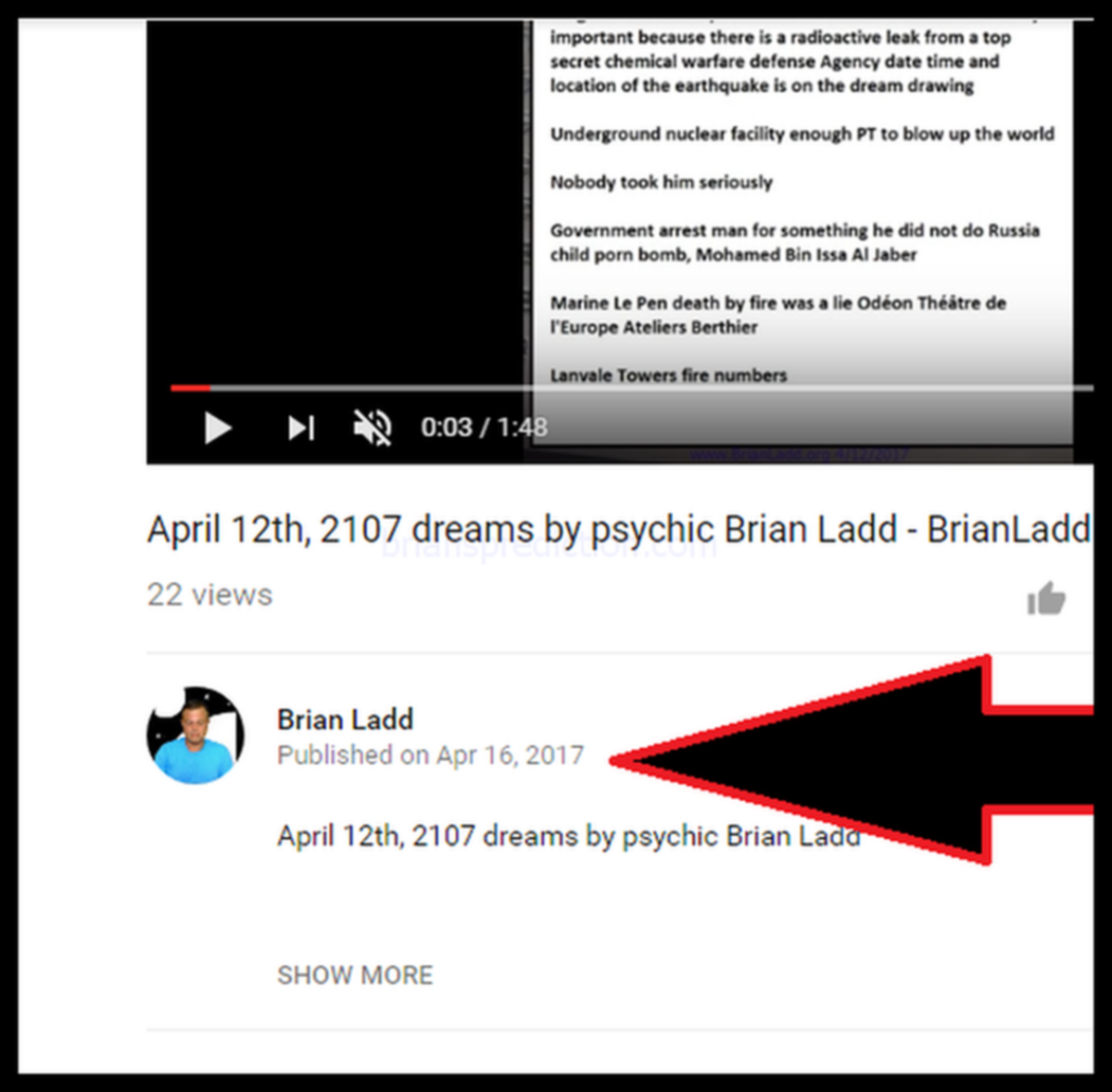 Youtube April 12Th 2017 Dreams Posted On Youtube On April 16Th 2017 - Upcoming School Shooter Dream From March 2018, Sho...
Upcoming School Shooter Dream From March 2018, Shooter, Do Not Know What School or Date Yet.
