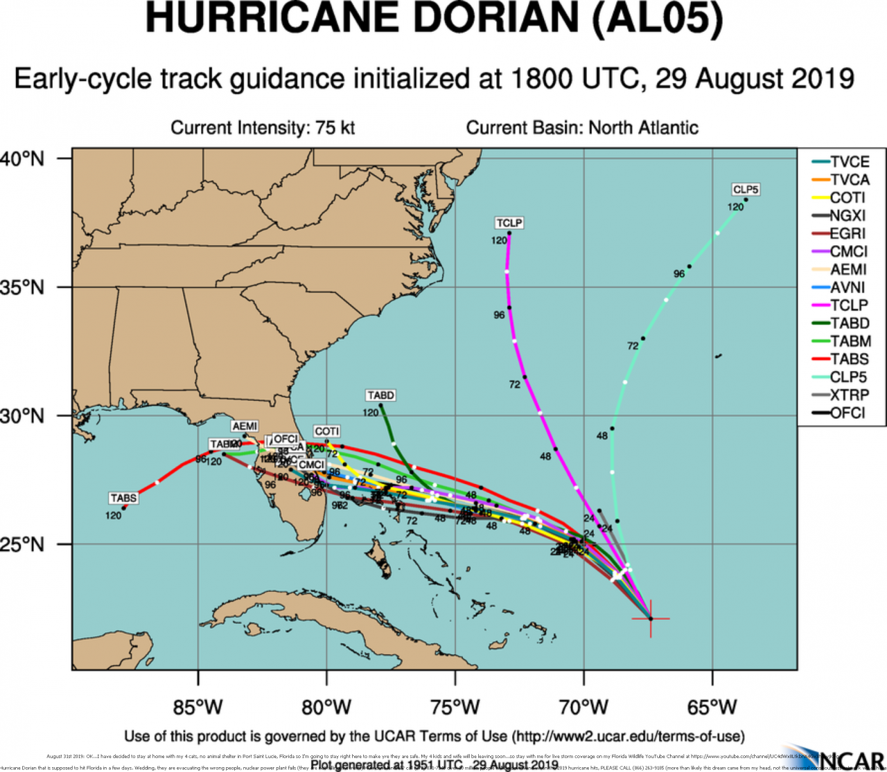 Hurricane Dorian Aug 2019 prediction by Psychic Brian Ladd aal05 2019082918 track early
Hurricane Dorian Aug 2019 prediction by Psychic Brian Ladd aal05 2019082918 track early

