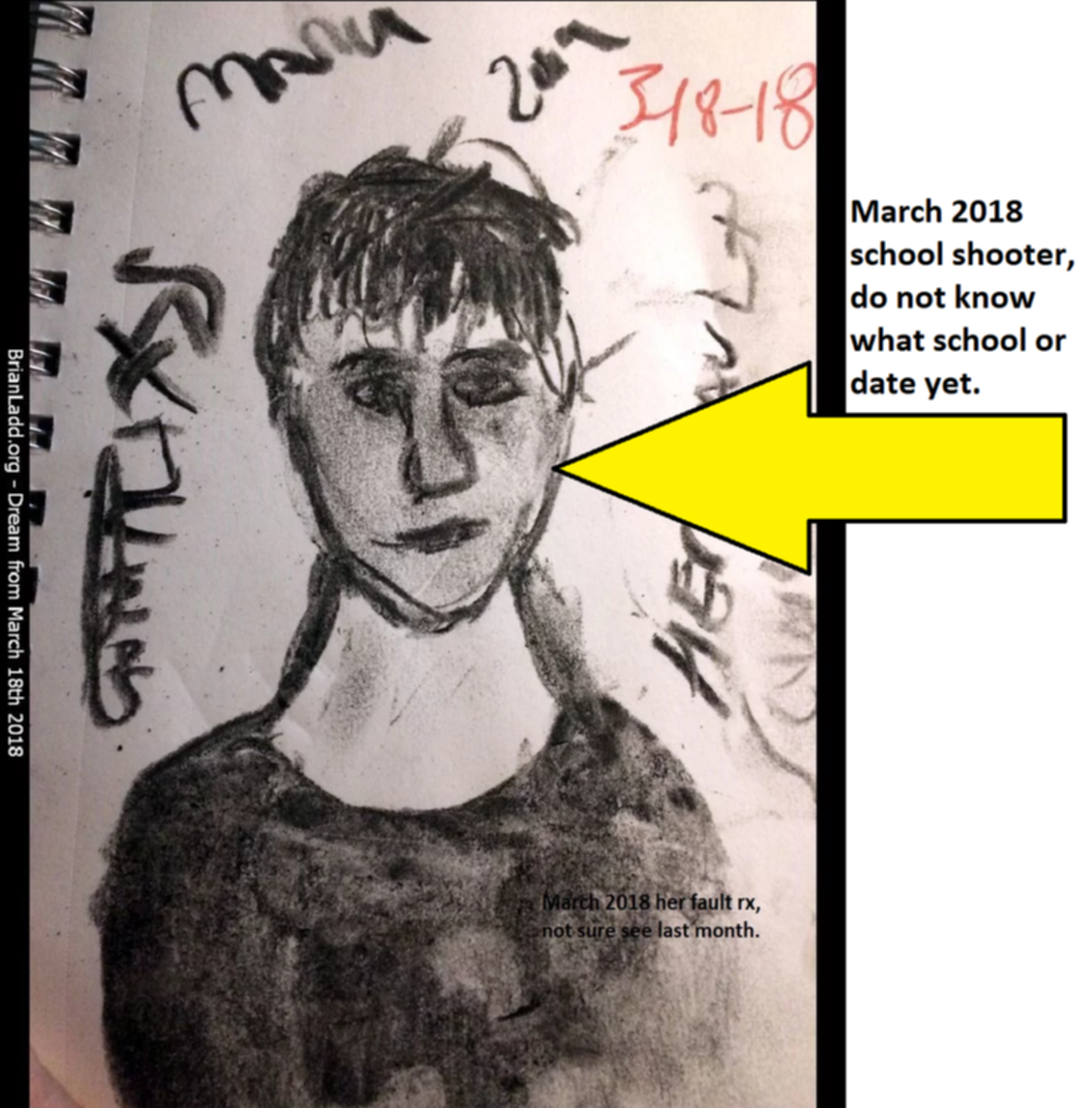 March 2018 school shooter2C do not know what school or date yet dream from March 17th 2018
March 2018 school shooter2C do not know what school or date yet dream from March 17th 2018
