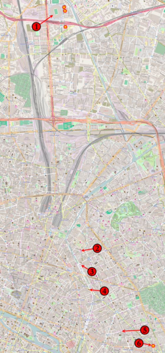 Paris 2015 Attacks Map
Paris 2015 Attacks Map
