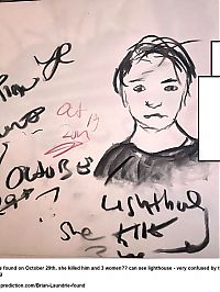 Brian Laundrie found on October 29th, she killed him and 3 women?? can see lighthouse - very confused by this dream drawing   https://briansprediction.com/Brian-Laundrie-found Jesus is real, numbers