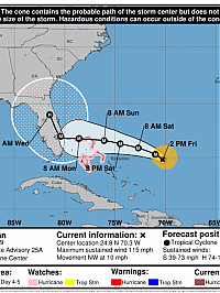 Hurricane_Dorian_Aug_2019_prediction_by_Psychic_Brian_Ladd_053219_5day_cone_with_line_and_wind.png