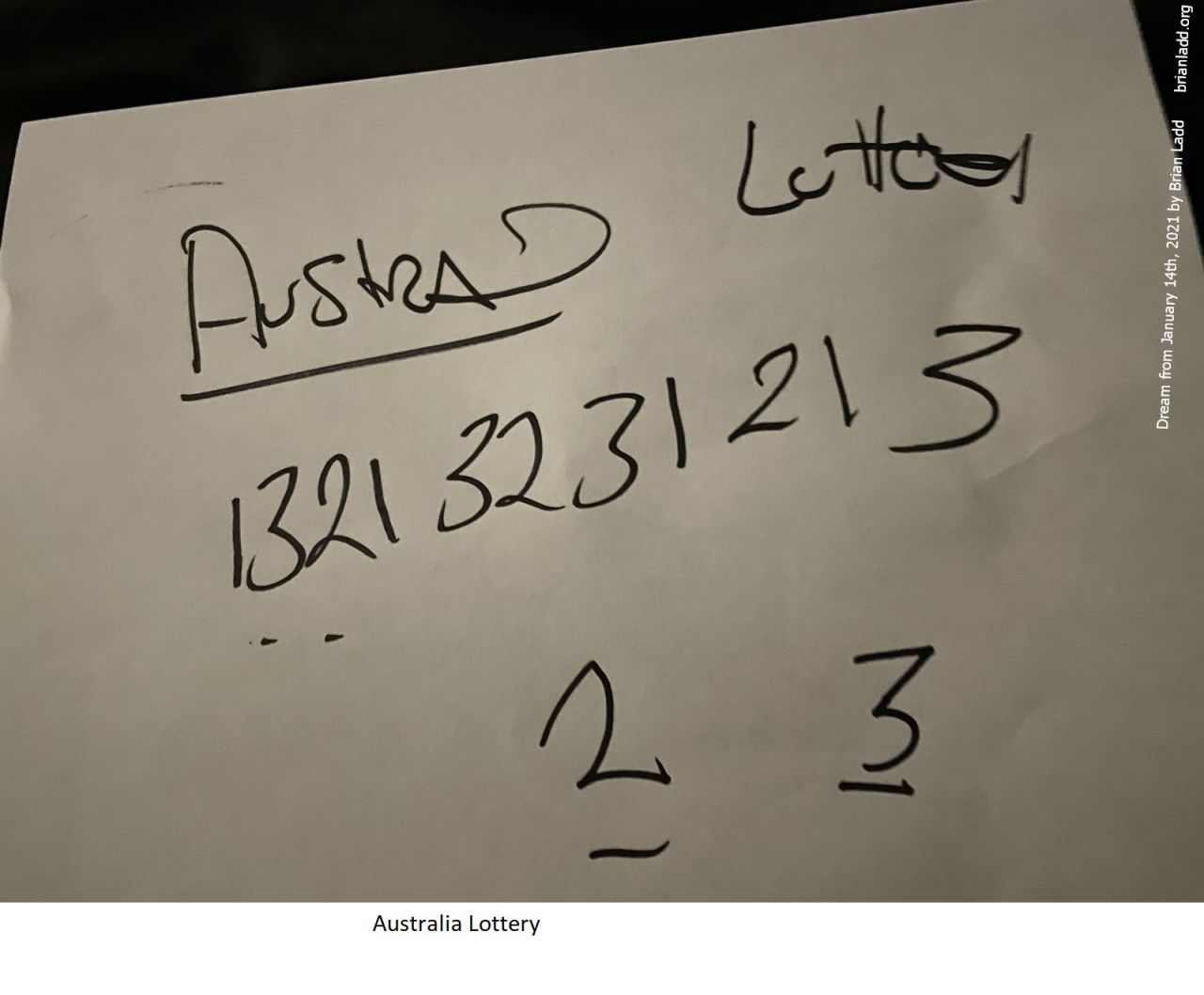 14 jan 2022 2 Australia Lottery...
Australia Lottery.
