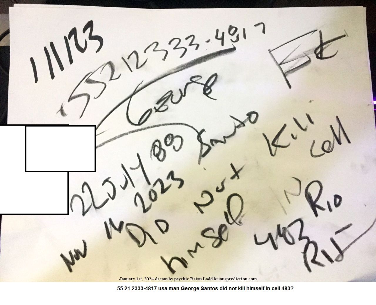 1 jan 2023 1 55 21 2333-4817 usa man George Santos did not kill himself in cell 483?
55 21 2333-4817 usa man George Santos did not kill himself in cell 483?
