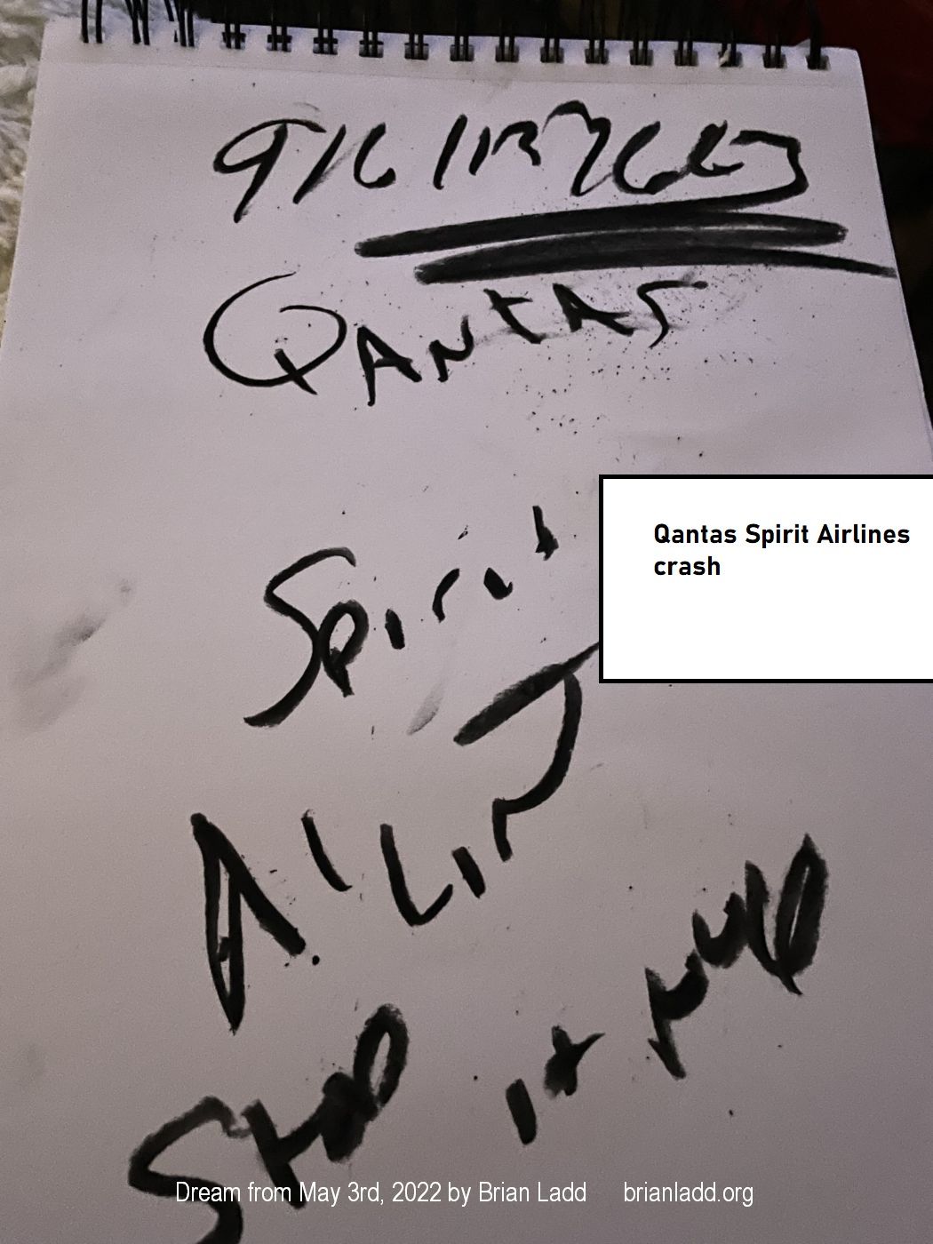 3 May 2022 2   Qantas Spirit Airlines crash...
Qantas Spirit Airlines crash.
